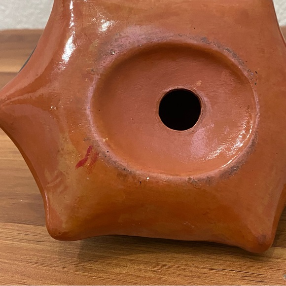 Unsigned Handpainted Mexican Pottery Redware Colorful Turtle Figurine - Picture 13 of 14